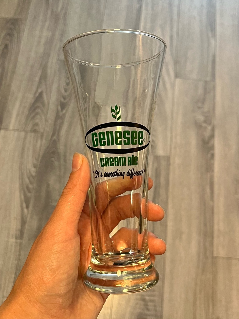 Vintage Genesee Cream Ale Tapered Pilsner Glasses | 12 Total
